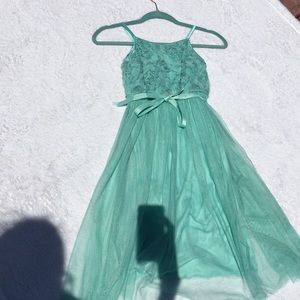 Aqua mesh dress